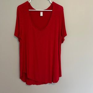 Red Old Navy Scoop Neck Tee